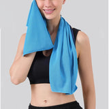 6Pcs Instant Cooling Towel Outdoor Chilly Cool Towel for Cycling Jogging Gym Sports Light Blue