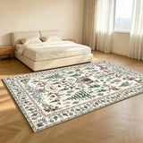 Christmas Crystal Velvet Area Rug Vintage Non Slip Living Room Style 2