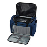 Yarn Storage Bag Wool Tote with Hooks Needles & Accessories Organizer Blue
