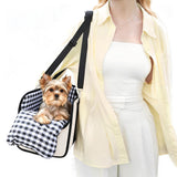 Oxford Fabric Center Console Pet Seat Carrier for Small Dogs Cats Beige