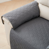 4Pcs Set Non Slip Recliner Chair Covers Couch Covers Pet Protector Slipcovers Gray