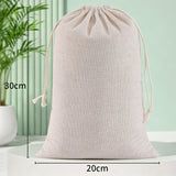 10 PCS Cotton Linen Drawstring Storage and Gift Bags in 2 Sizes