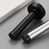 4 PCS No Drilling Door Stops Easy Installation with Strong Adhesive Tapes for Bottom Black