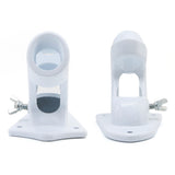45 and 90 Degree Dual Hole Flag Pole Wall Mount Adjustable Aluminum White