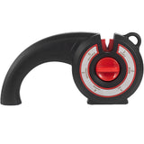 6-in-1 Kitchen Knife Sharpener Multi-Use Rotary Knob for Home Cooking Black