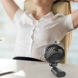 180 Degrees Foldable Misting Fan 3-Speed Adjustable Handheld Fan Rechargeable Portable Cooling Fan Black