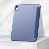 Tri-Fold Smart Cover Auto Wake Sleep Compatible Case for iPad 10th 11th Gen A16 Dark Blue