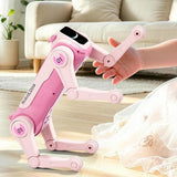 AI Robot Dog Toy Remote Control Stunt with Voice Commands Pink