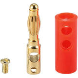 40 PCS Connector 4mm Gold Plated Banana Audio Speaker Plugs for Audio Red