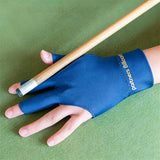 1 Pair Three Fingers Billiard Gloves For  Snooker Cue Blue