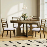 4 PCS Stretch Removable Dining Chair Seat Cushion Slipcovers for Decor Beige
