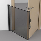 Retractable Dog Gate for Outdoor Stairs Hallways & Doorways – No Drill Black