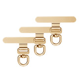 3 PCS 360 Degrees Rotating Stainless Steel Phone Tether Tab for most Phone Cases Gold