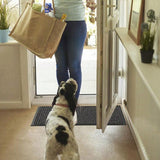 PVC Entrance Mat 45x75cm Slip Resistant Rubber Backing for Door Gray