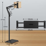 Adjustable Floor Stand Holder Overhead Bed Phone Stand Compatible with Tablet iPad