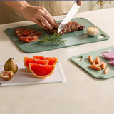 3 PCS Plastic Cutting Board Set for Cooking Camping with Hanging Loop Green