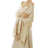 Women's Scarf Shawls and Wraps for Evening Dress Bridesmaid Wedding Bridal Winter Scarves Beige