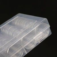 100 Pieces 30mm Coin Capsules Coin Holders Round Coin Protectors with Storage Organizer Box for Coin Collection Supplies