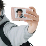 5K HD Dual-Screen Digital Camera Point-and-Shoot Selfie Camera with LED Fill Light Pink