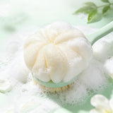 2 in 1 Back Scrubber for Shower with Loofah for Cleanse Back and Hard to Reach Areas Green