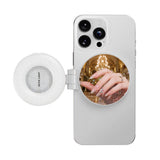 Rechargeable Folding Phone Selfie Light with Mirror – Portable Phone Fill Light White