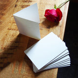 20 Sets Blank Cards with Self Seal Envelopes for Greetings White