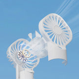 Handheld Misting Fan – Portable Rechargeable Spray Cooling Fan for Home & Office White