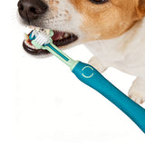 3 Sided Pet Toothbrush for Dogs and Cats Dental Cleaning