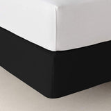 Elastic Box Spring Mattress Foundation Cover Wrap Skirt Black