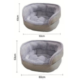 Soft Dog Bed with Anti-Slip Indoor Bed for Small Dogs Cat Grey