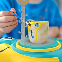 Pottery Wheel Kit for Kids Pottery Painting Set for Arts and Crafts Cyan