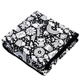 DIY Coloring Blanket Washable Color-In Throw Blanket for Sofa Travel Animals