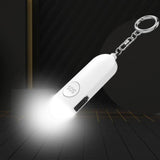 130dB Portable Personal Alarm with LED Light Safety Alarm Device for Girls Children Elderly White