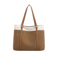 Women Tote Bag for Work Travel Canvas Laptop Handbag Shoulder Bag Brown
