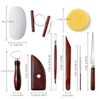 18Pcs Clay Sculpting Tools Basic Clay Pottery Carving Tool Kit with Tool Bag