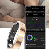 Smart Health Ring with Heart Rate Sleep & Blood Oxygen Monitoring Rose Gold