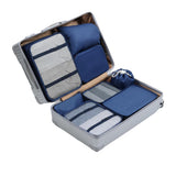 Set of 8Pcs Travel Packing Cubes Luggage Organizers for Suitcase Packing Bags Blue