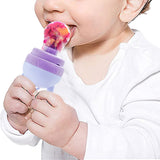 Baby Fresh Fruit Food Feeder Pacifier Set Silicone Feeding Nipple Blue