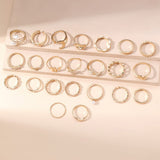 23Pcs Stackable Rings Knuckle Ring Set Stackable Rings for Women Gold