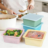 4Pcs Silicone Freezer Tray for Soup Ice Cubes with Lid for Meal Prep Style 1