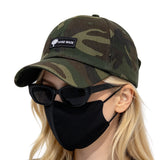 2 in 1 Eye Shade Baseball Cap Adjustable Cotton Blend Camouflage