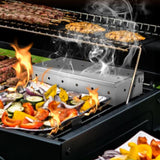 Stainless Steel Smoker Box for Wood Chips Barbecue Meat Smoking Tool Grilling Accessories