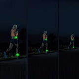 2Pcs Rechargeable  Glowing Bracelet LED Slap Wristband Night Running Security Armband Strap Green
