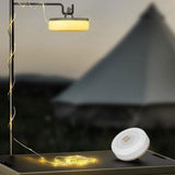 Portable Camping String Lights with Multiple Modes Rechargeable LED Camping Lantern for Outdoor Party Khaki