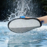 Five Finger Pet Hair Removal Glove Reusable Electrostatic Grooming Mitt for Pet - Blue