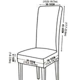 Set of 4Pcs Stretch Dining Room Chair Covers Jacquard Chair Slipcovers Removable Washable Gray