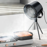 3-Speed Adjustable Range Hood with Tripod Stand USB Powered Desktop Range Hood for Indoor BBQ Camping Hot Pot Black