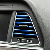 20 PCS Car Interior Air Vent Decorative Trim Strip Universal Fit for All Models Blue