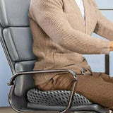 Men's Donut Seat Cushion Thick Memory Foam Pillow for Office Home Chairs Gray