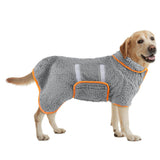Dog Bathrobe Quick Drying Super Absorbent Pet Robes for Small Medium Large Dogs Gray